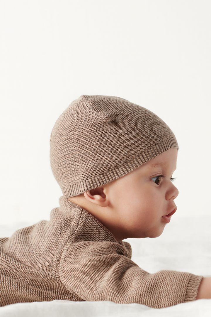 Organic Baby Knit Hat taupe