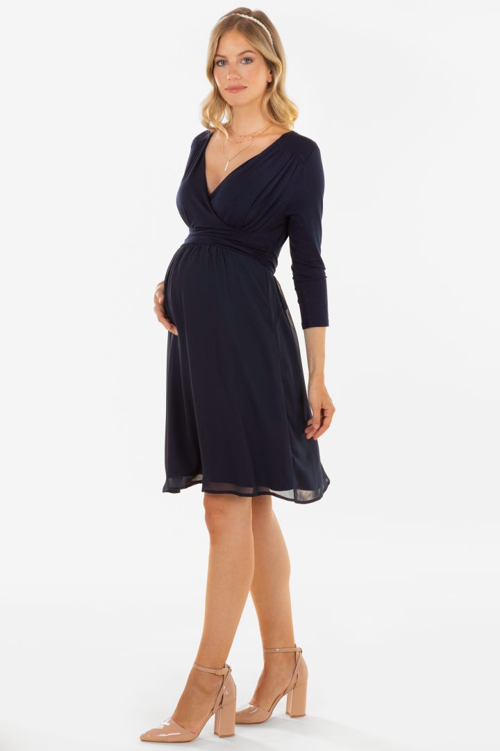 Ecovero Maternity and Nursing Dress Chiffon Skirt