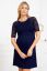 Preview: Maternity and Nursing Dress with 3/4 Lace Sleeves navy