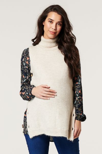 Eco Maternity and Nursing Sweater with Turtleneck
