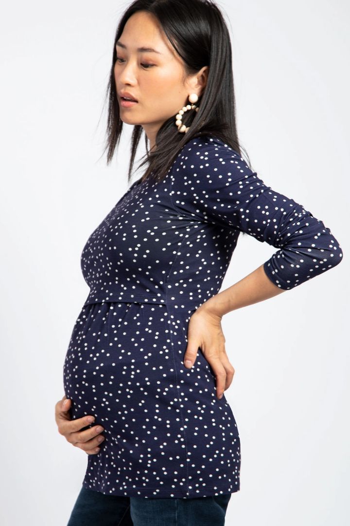 Maternity and Nursing Top with Dots