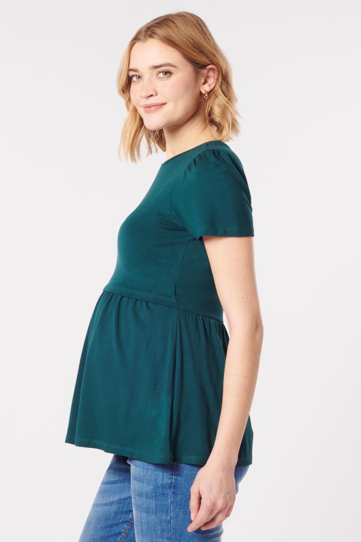 Eco Visose Maternity and Nursing Tunic green