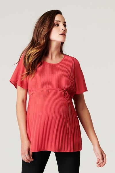 Eco Maternity Blouse with Pleats