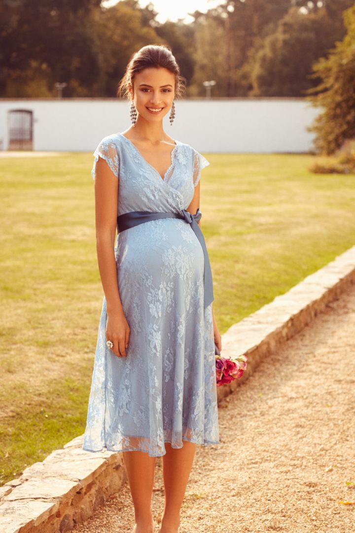 Eden maternity dress light blue