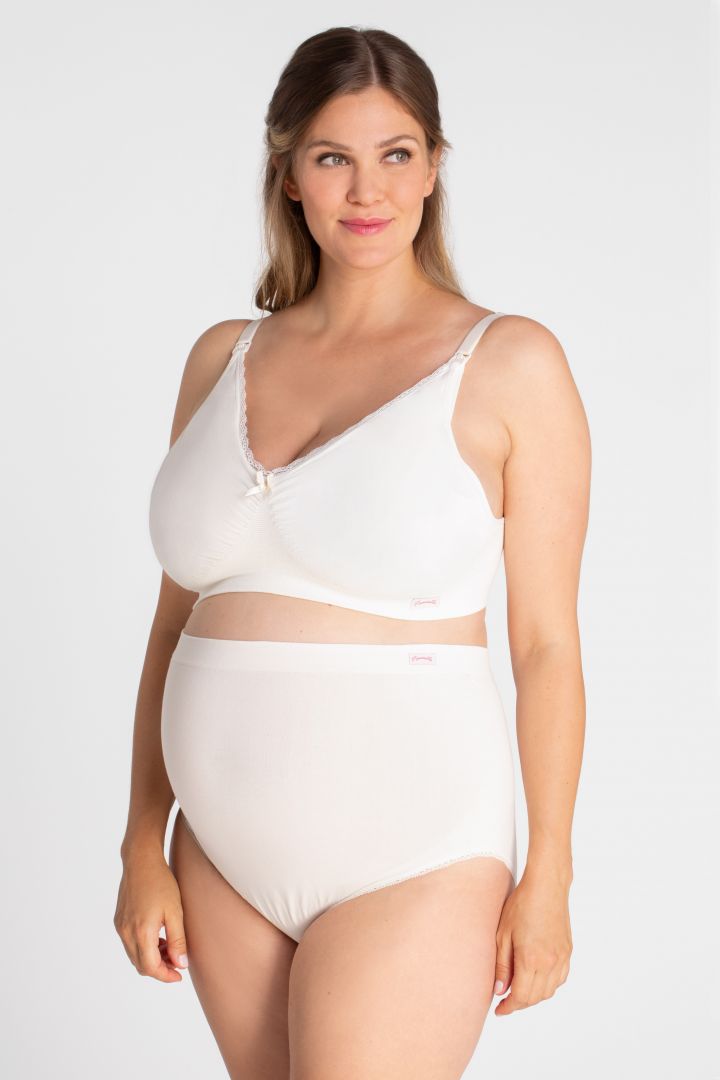 Organic Maternity- and Nursing Bra seamless off-white
