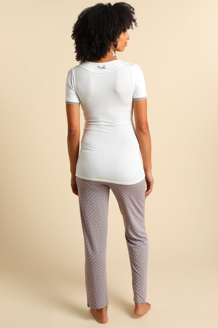 Modal Umstands- und Stillshirt off-white