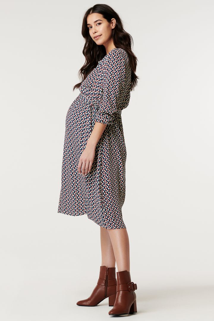 Maternity and nursing Dress with Graphic Print