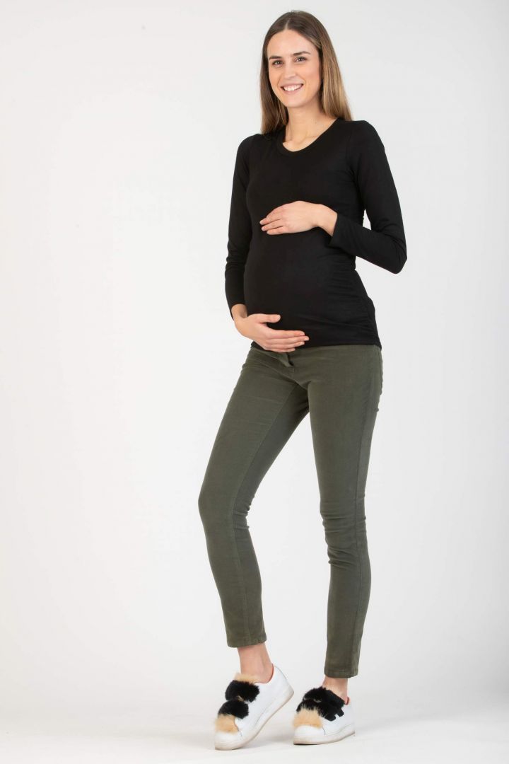 Skinny Maternity Cord Trousers olive