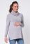 Preview: Turtleneck Maternity Shirt with Nursing Opening on the Side grey