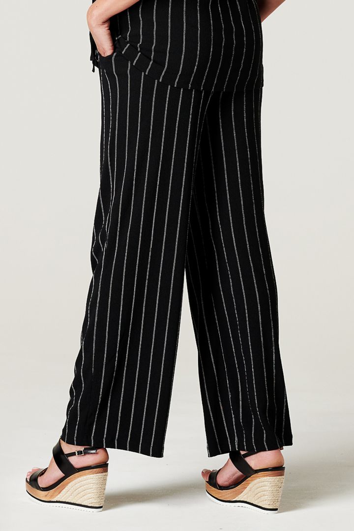 Maternity Trousers with Tie Belt