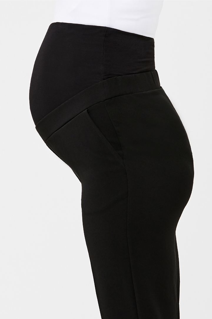 Cropped Business Maternity Trousers black