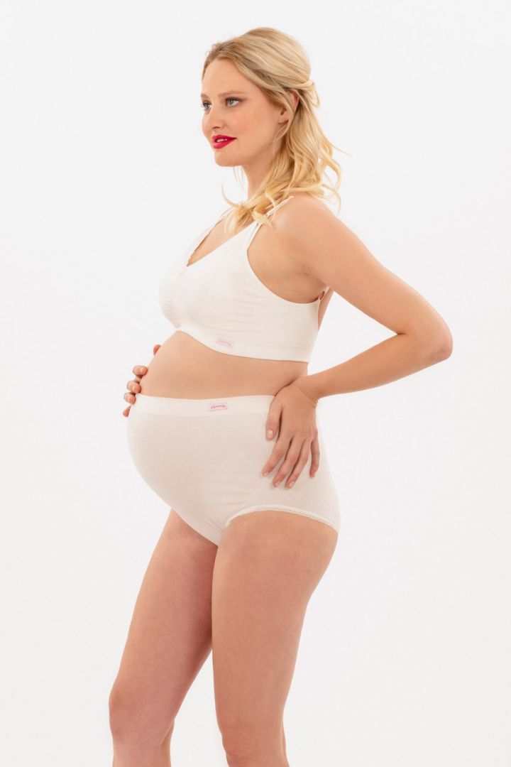 Organic Maternity- and Nursing Bra seamless off-white