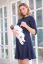 Preview: Set of 2 Maternity and Nursing Dresses with 3/4 Sleeves navy/black