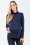 Preview: Maternity Shirt with Turtleneck and Gathers on the Side navy