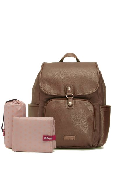 Babymel Changing Backpack Made from Vegan Faux Leather camel