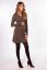 Preview: A-line maternity and nursing dress knit, brown