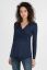 Preview: Maternity and Nursing Shirt with Back Tie Long Sleeve navy