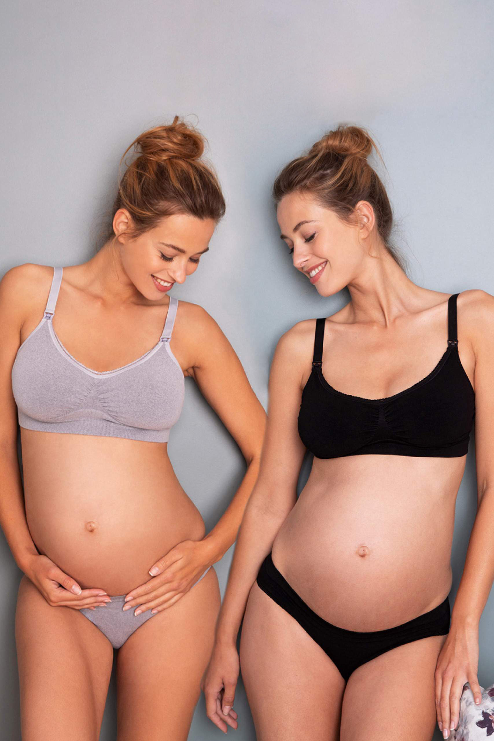 Seamless Pregnancy and Nursing Bras 2 Pack black/grey order online