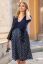 Preview: Maternity and Nursing Dress in Wrap Design with Heart Print navy