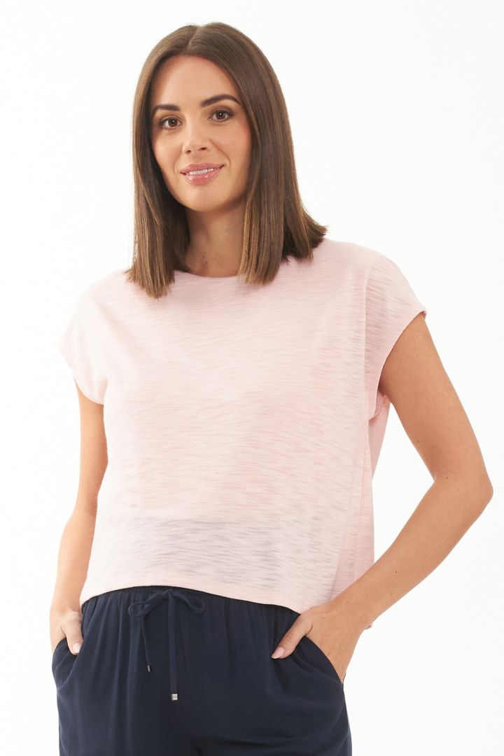Double-layer Maternity and Nursing Shirt light pink