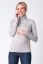 Preview: Maternity and Nursing Roll Neck Sweater grey
