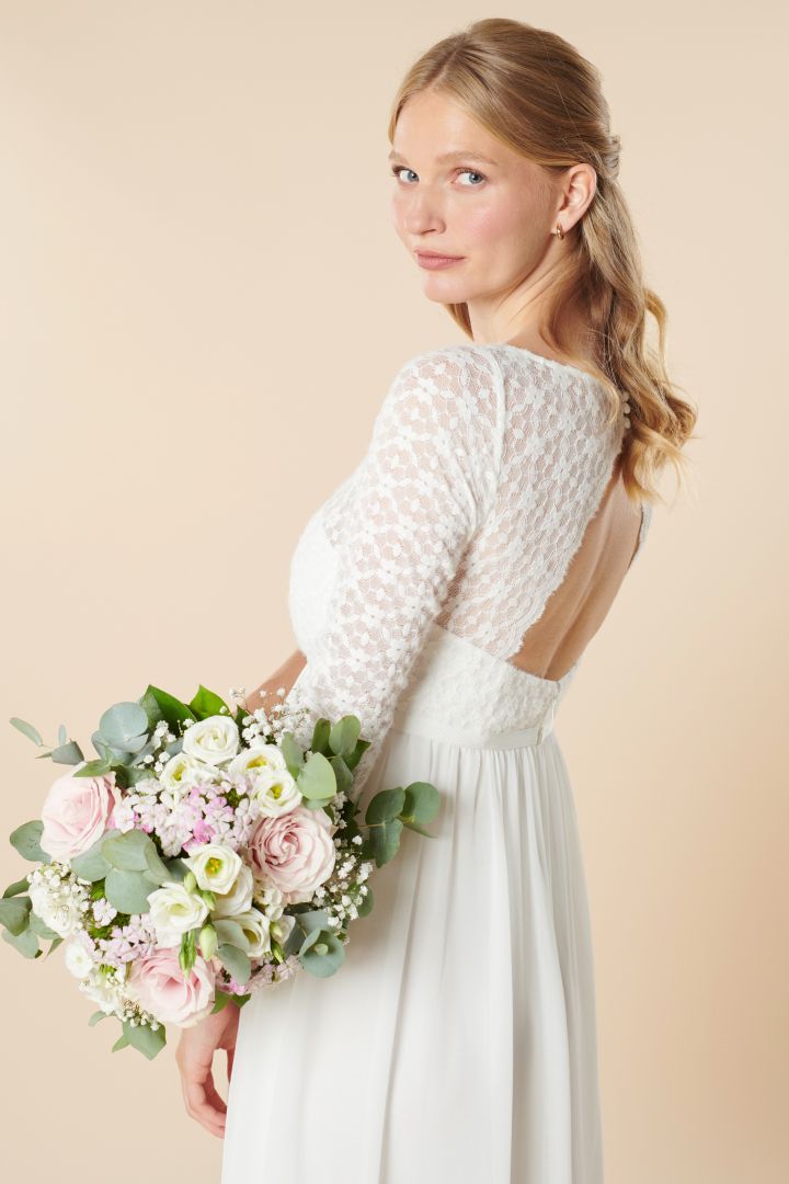 Maternity Wedding Gown with Sweetheart Neckline