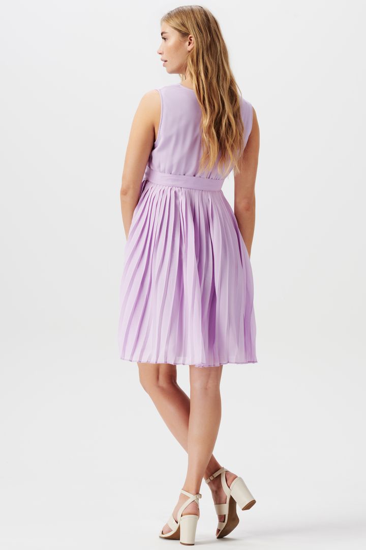 Eco Pleated Maternity Dress lilac