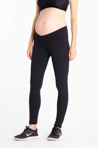 Active Maternity Leggings with Mesh Inserts
