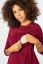 Preview: Ecovero Round Neck Maternity and Nursing Dress bordeaux