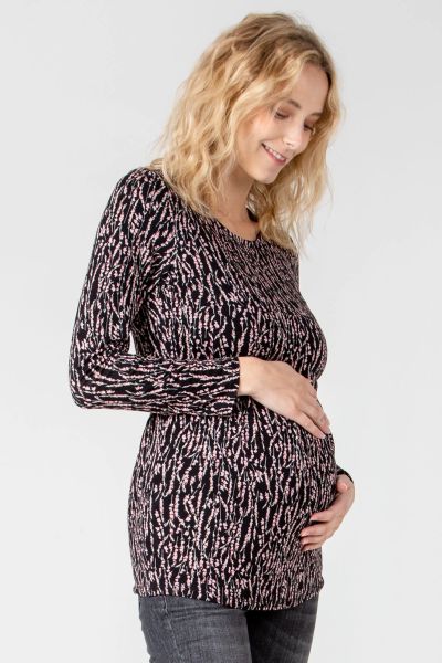 Maternity and nursing top with print