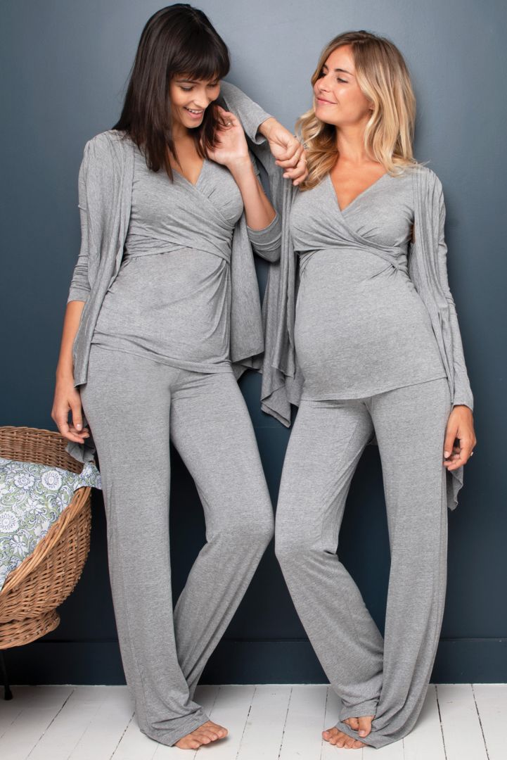 Maternity and Nursing Homewear 3 Pcs-Set grey