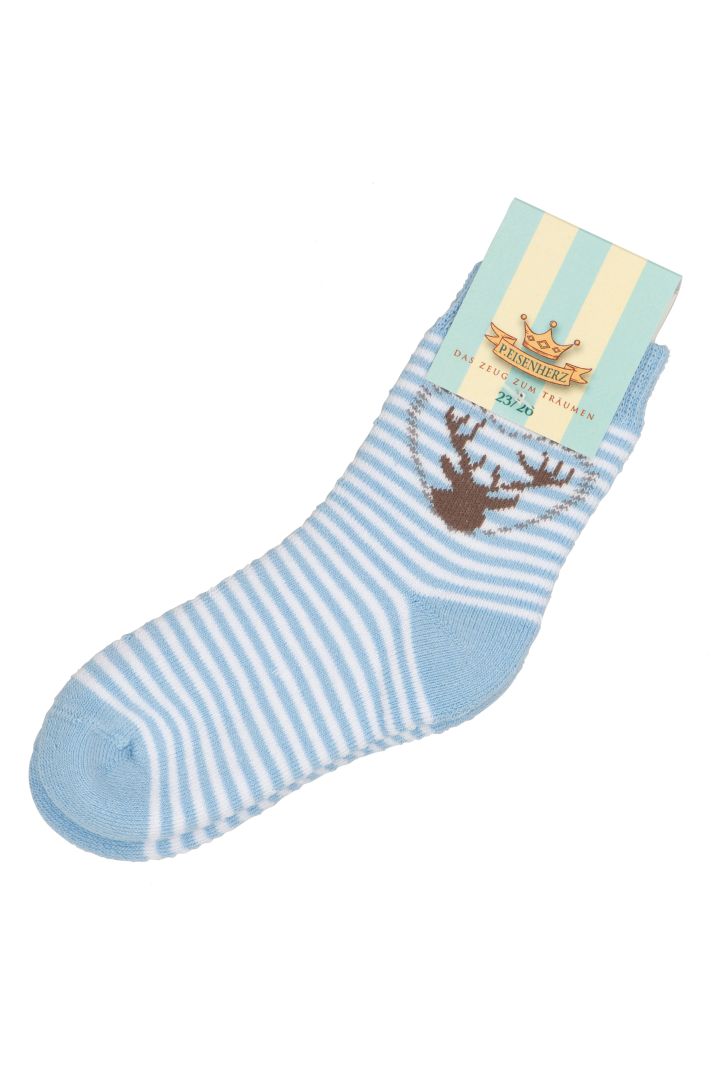 Baby Socks Deer light blue