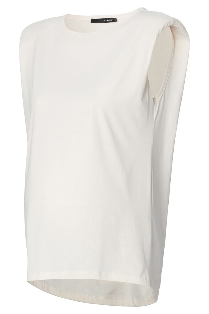 Organic Maternity Shirt with Shoulderpad off-white