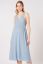 Preview: Chiffon Maternity Dress with Back Cut Out light blue