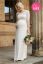 Preview: Long Plus Size Maternity Wedding Dress with Back Cut-Out
