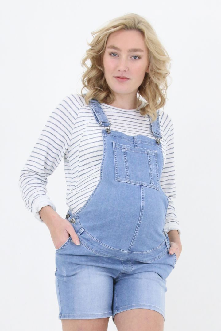 Short Maternity Jeans Dungarees