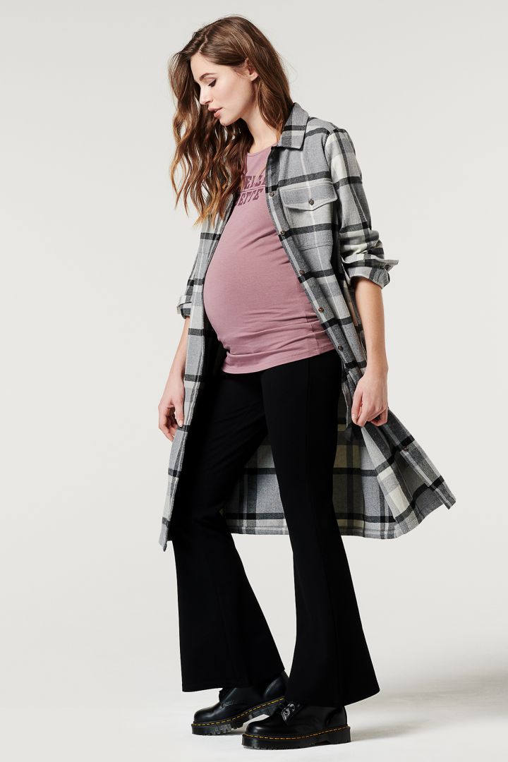 Flannel Maternity Shacket