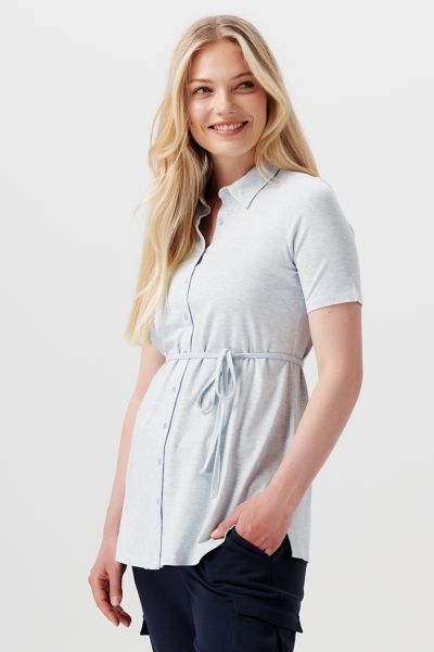 Ecovero Maternity and Nursing Shirt with Button Placket