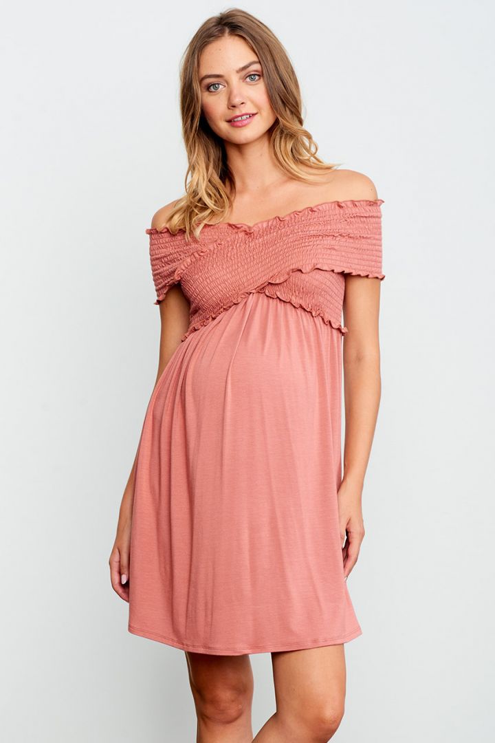 Off Shoulder Maternity Dress