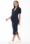 Preview: Figurbetontes Ribbed Umstands- und Still-Polokleid navy