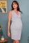 Preview: Organic Maternity and Nursing Nightdress with Lace gray