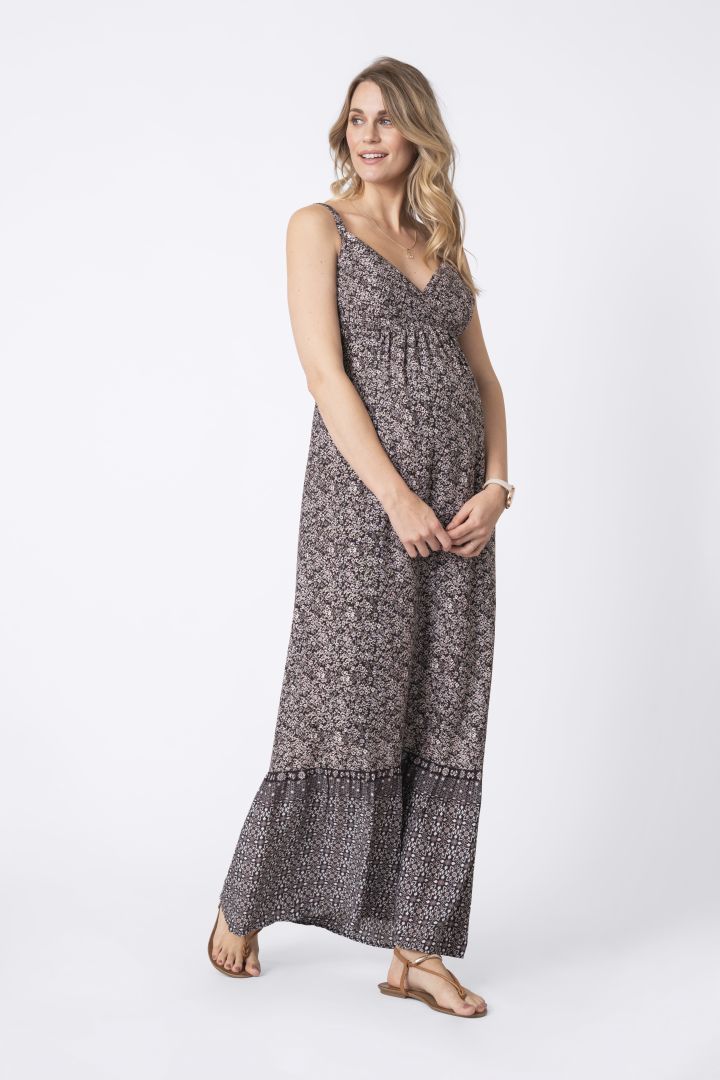 Printed Boho Maternity Dress