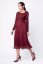 Preview: Midi maternity dress with pleated skirt, bordeaux