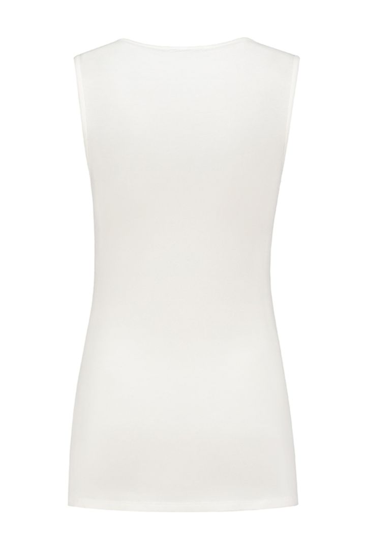 Tencel Maternity and Nursing Top with Lace Details offwhite
