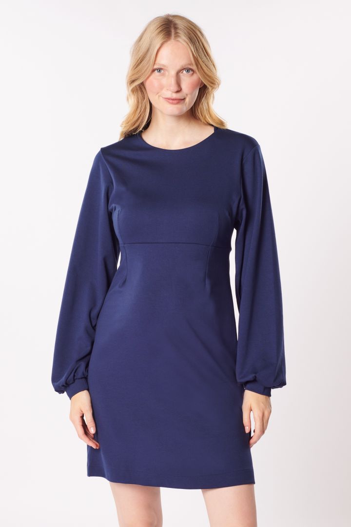 Ecovero Maternity Dress with Balloon Sleeves