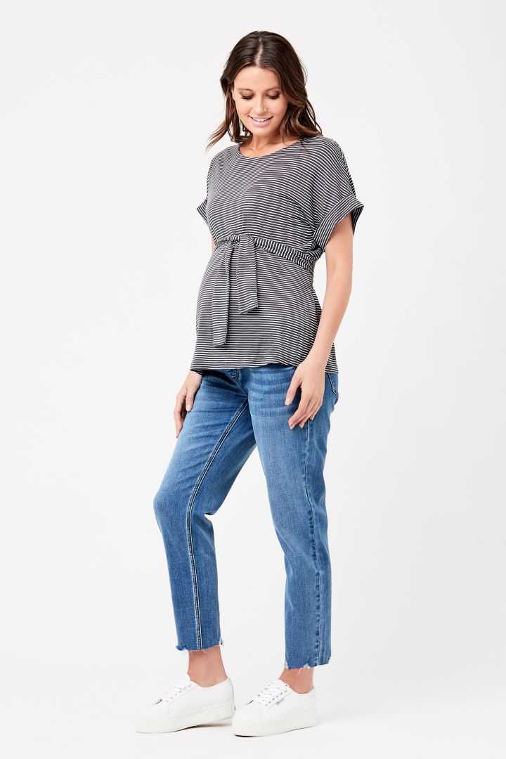 Girlfriend Maternity Jeans with Open Seam Ends
