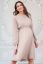 Preview: Chiffon Maternity Dress with Dots taupe