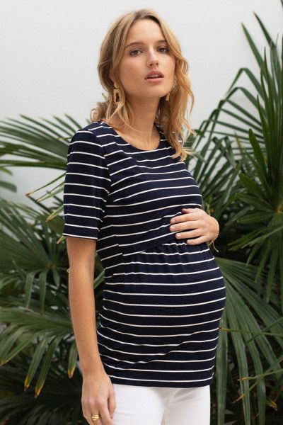 Maternity and Nursing Shirt striped
