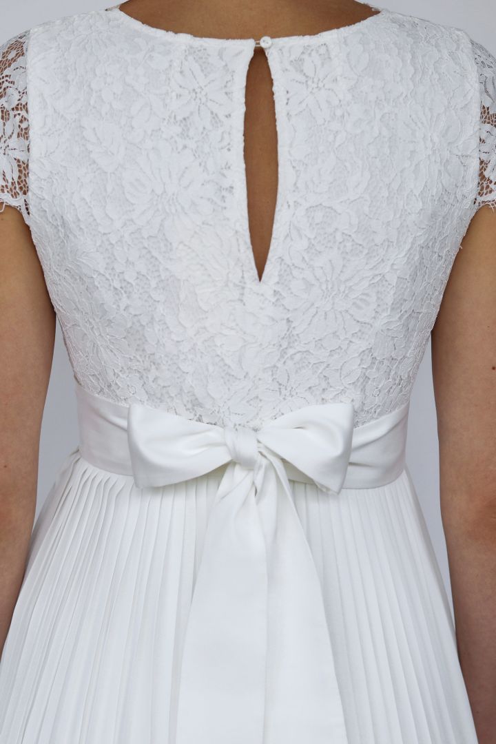 Wedding Dress sash with floral Rhinestones ivory