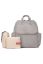 Preview: 3-in-1 Baby-Changing Backpack made of faux leather grey